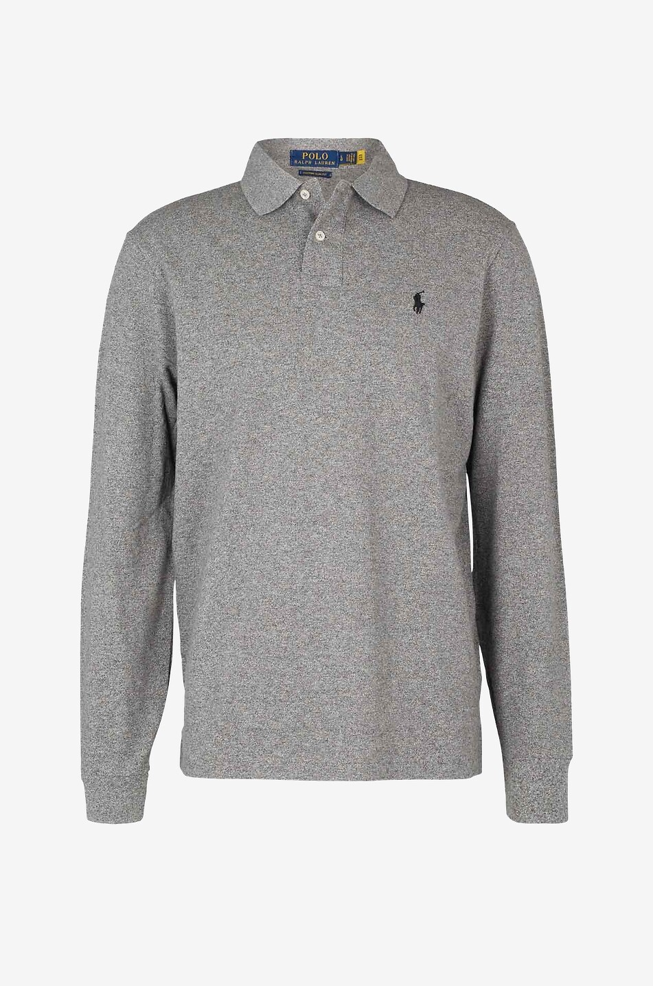 Custom Slim Fit long-sleeved cotton piqué polo shirt