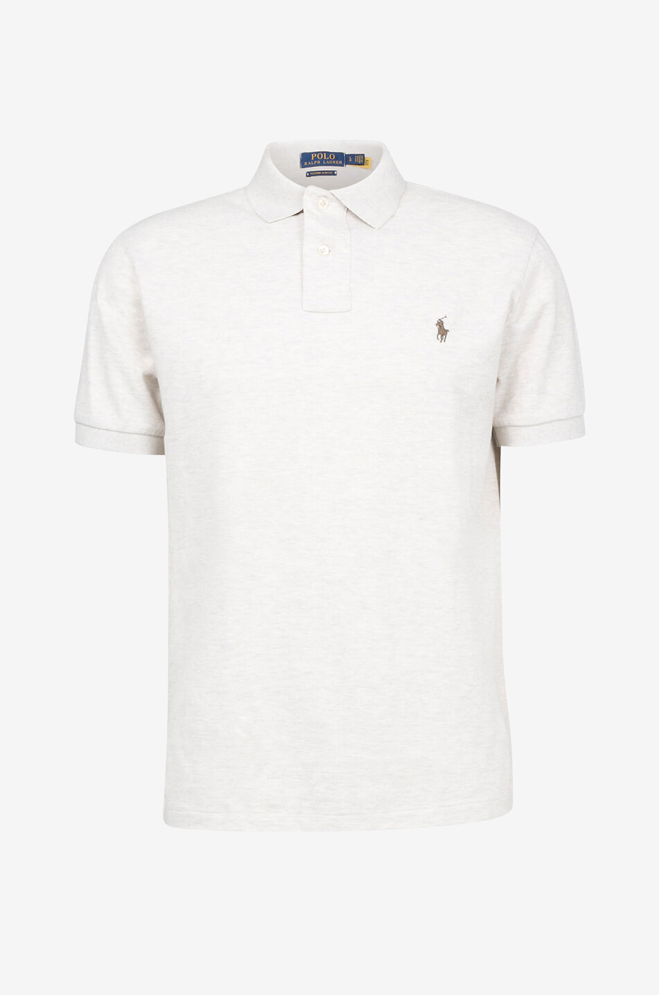 Polohemd aus Baumwollpiqué mit Pony-Stickerei Custom Slim Fit