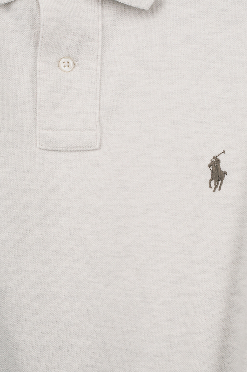 Polohemd aus Baumwollpiqué mit Pony-Stickerei Custom Slim Fit