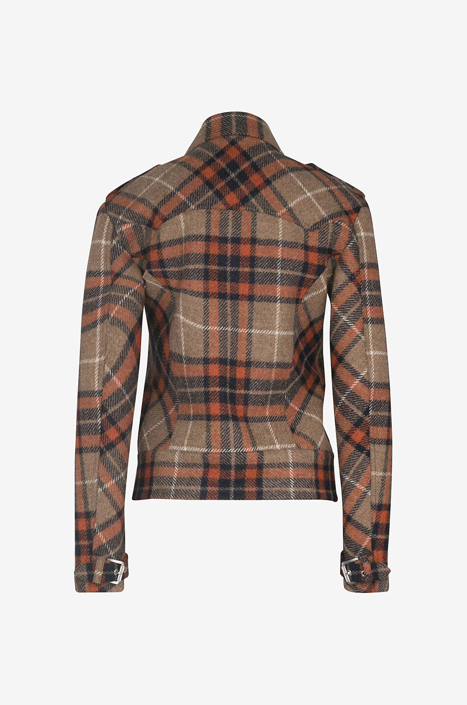 BARBARA BUI Lightweight checked wool jacket Women ORANGE 2