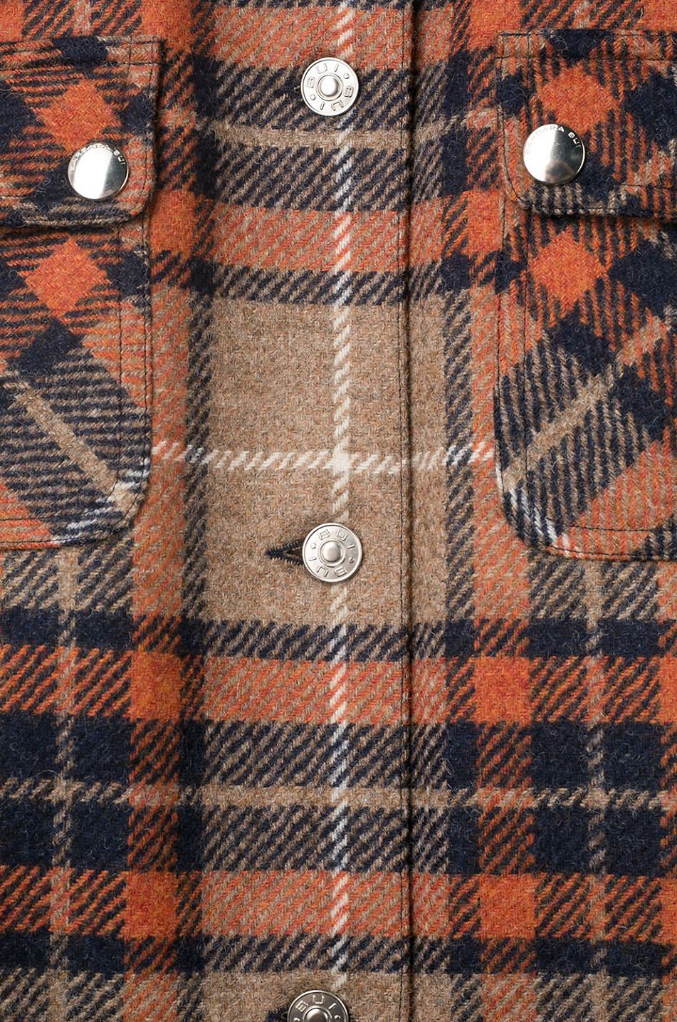 BARBARA BUI Lightweight checked wool jacket Women ORANGE 3