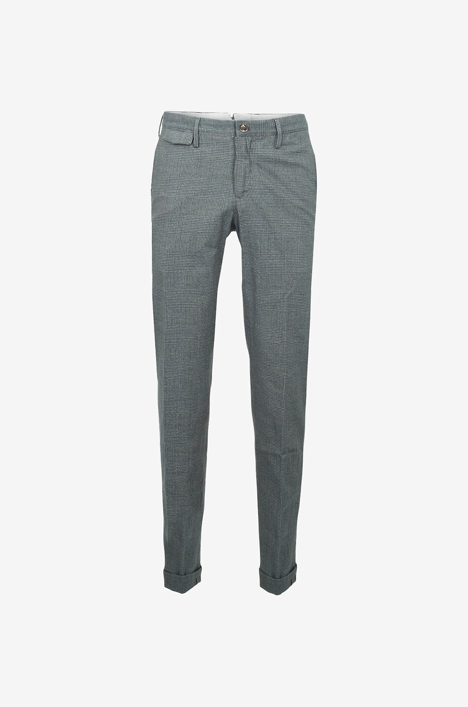 PT TORINO Karierte Hose aus Baumwolle Gillsans Worn Out Herren MITTELBLAU 1