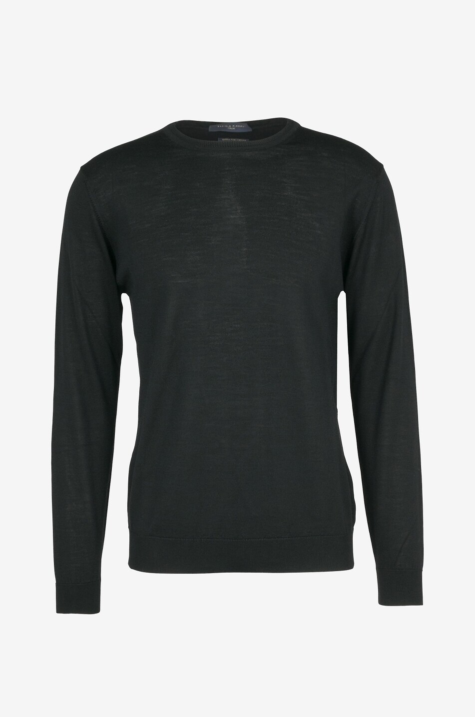 DANIELE FIESOLI Rundhalspullover aus extrafeiner Merinowolle Herren SCHWARZ 1