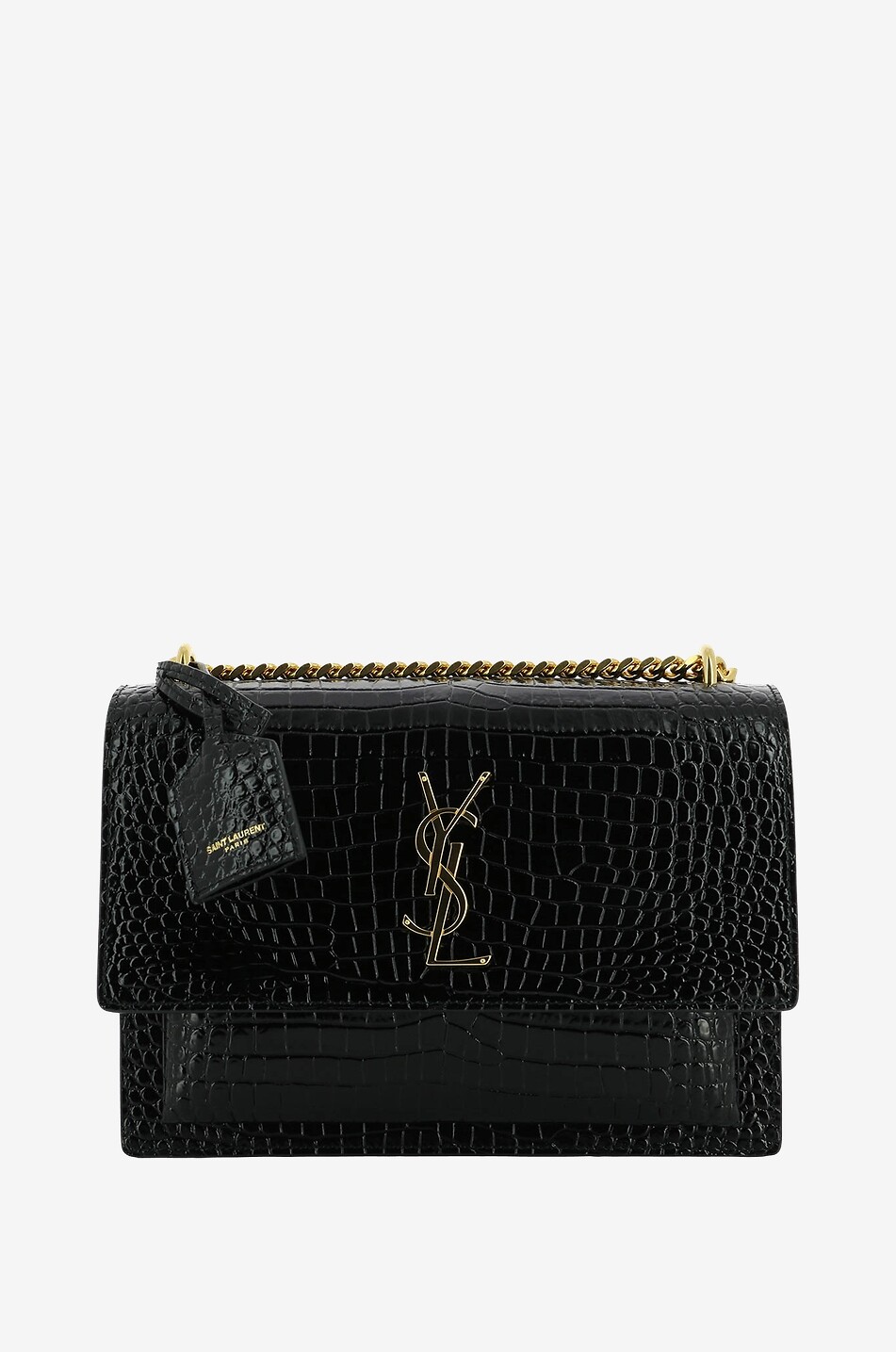 Sac à bandoulière en cuir effet croco Sunset Medium