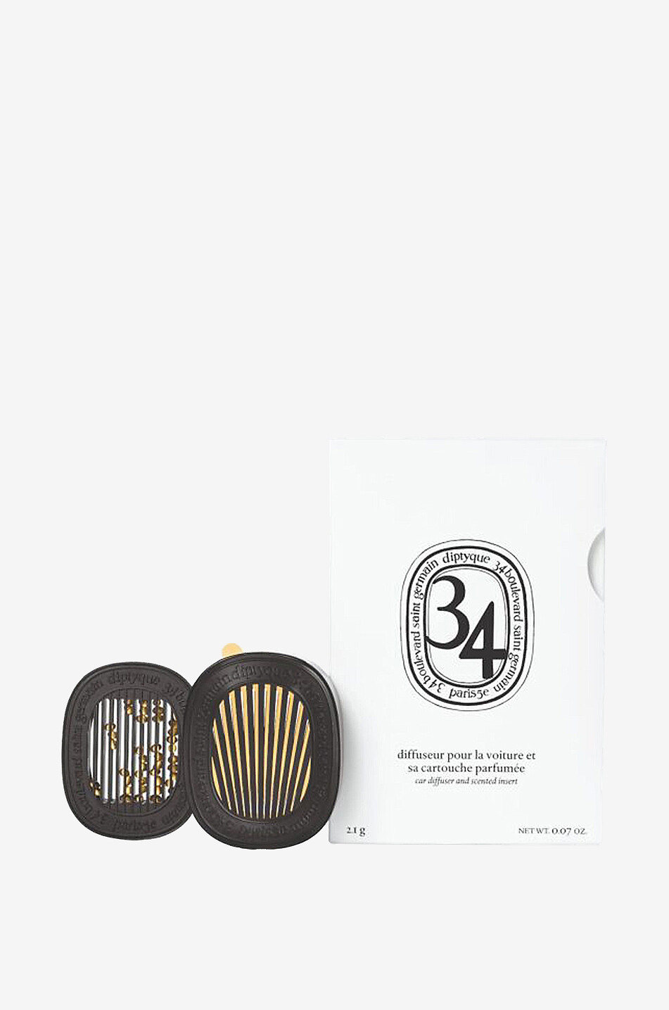 Car diffuser with 34 Boulevard Saint Germain insert
