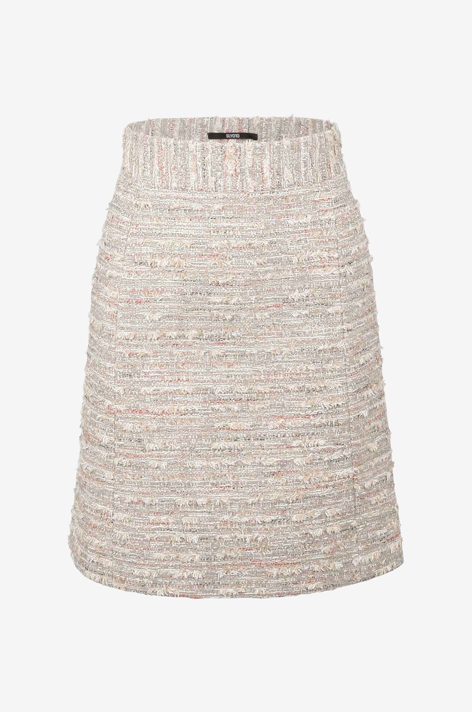 Kurzer Rock aus Glitter-Baumwollbouclé