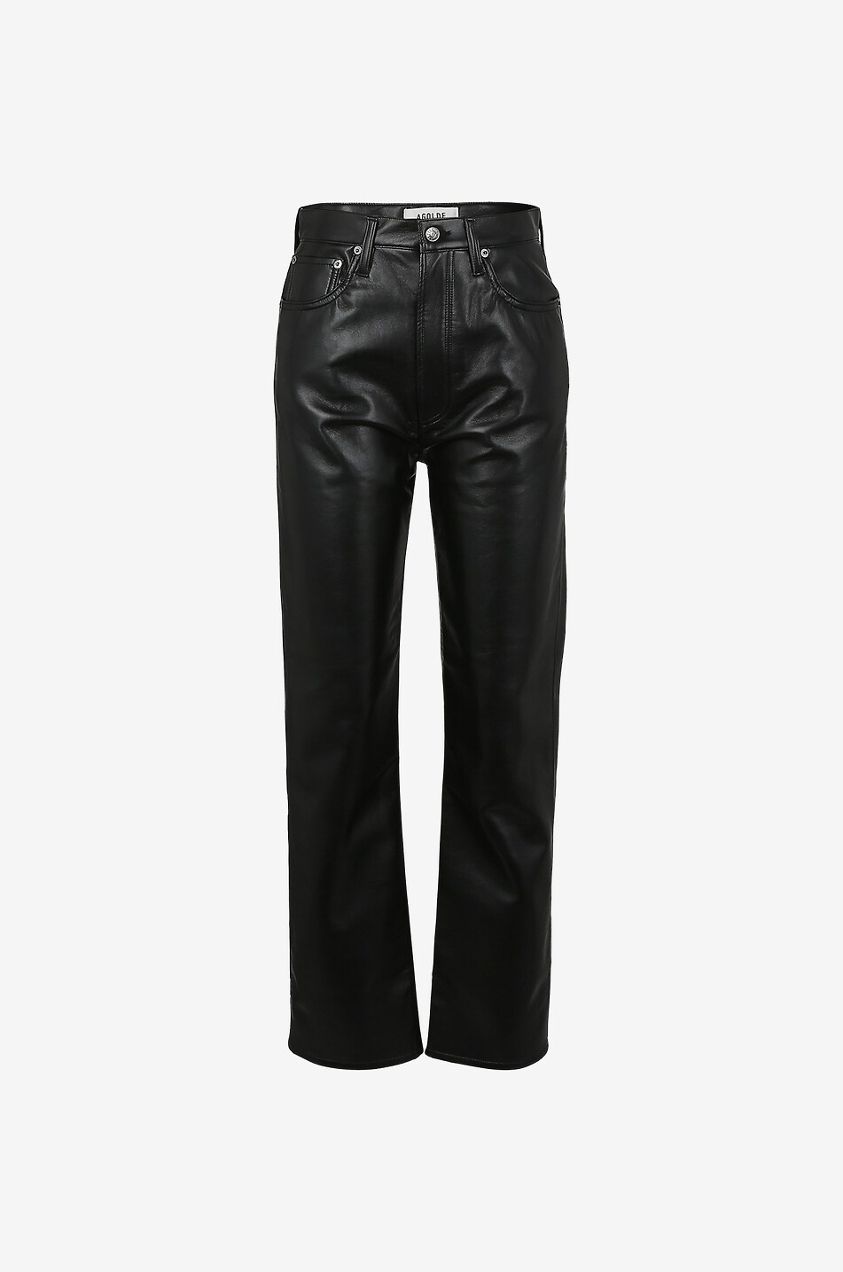 90's Pinch Waist recycled leather trousers