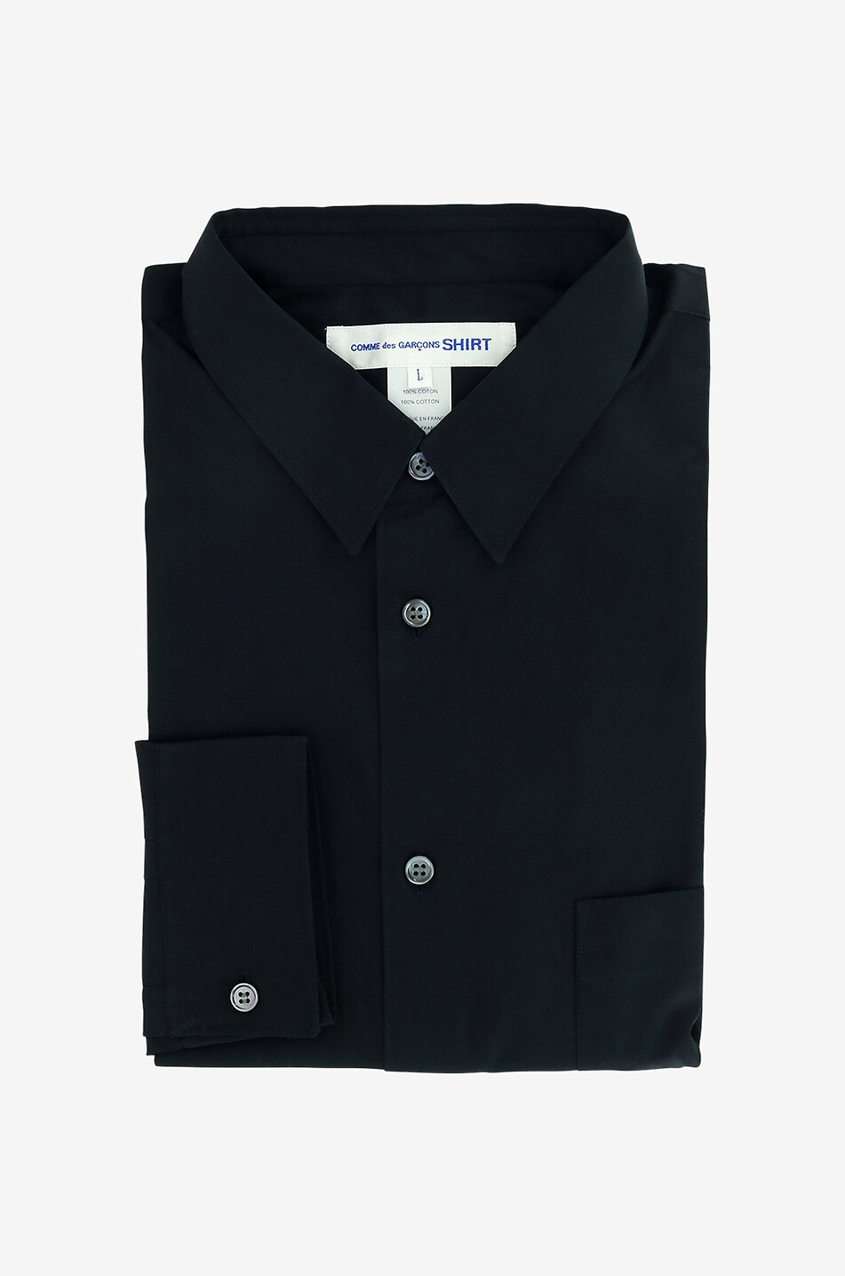 COMME DES GARCONS SHIRT Langarm-Hemd aus Popeline Forever Herren SCHWARZ 1
