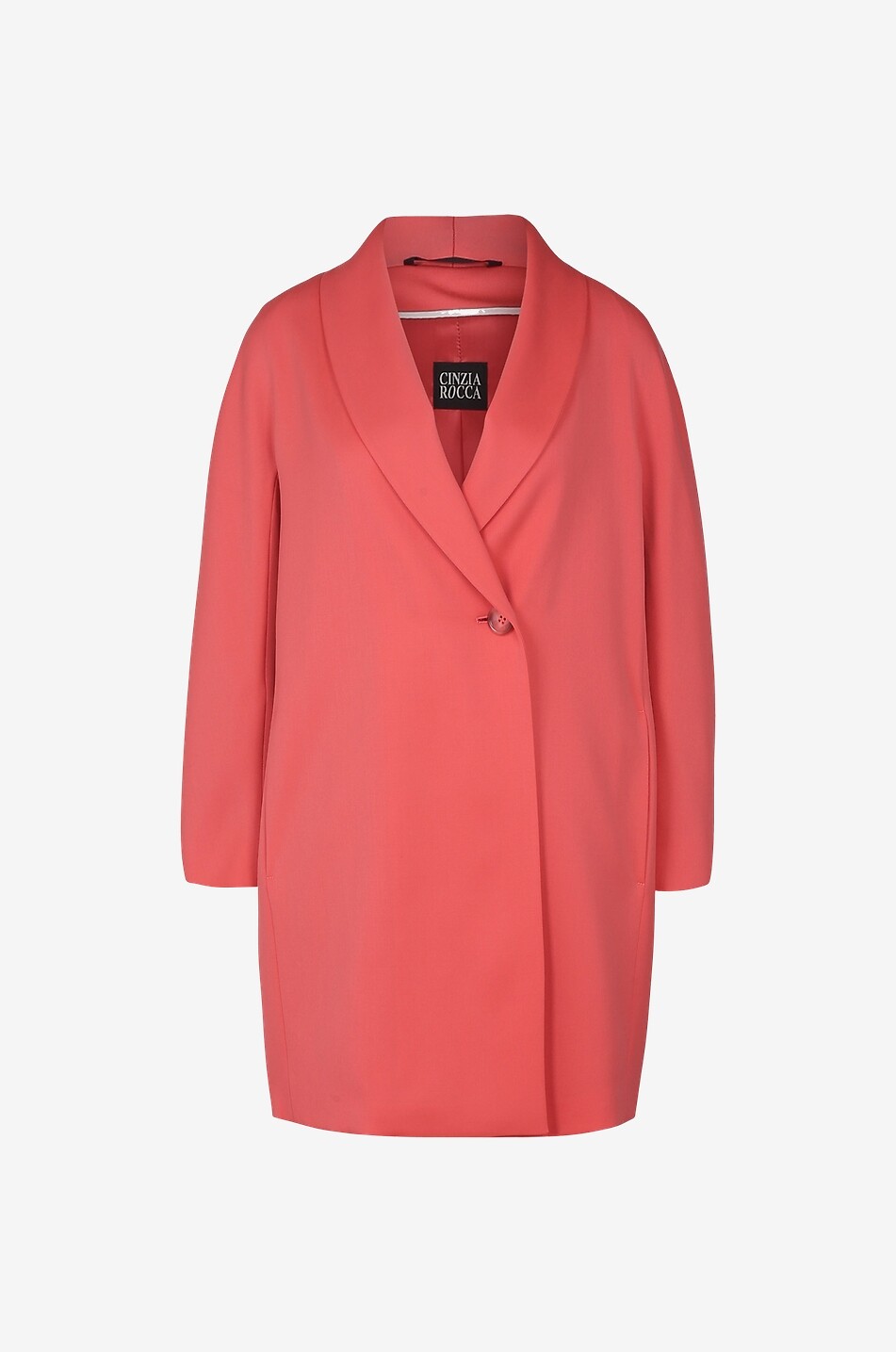 Leichter einreihiger Wollmantel