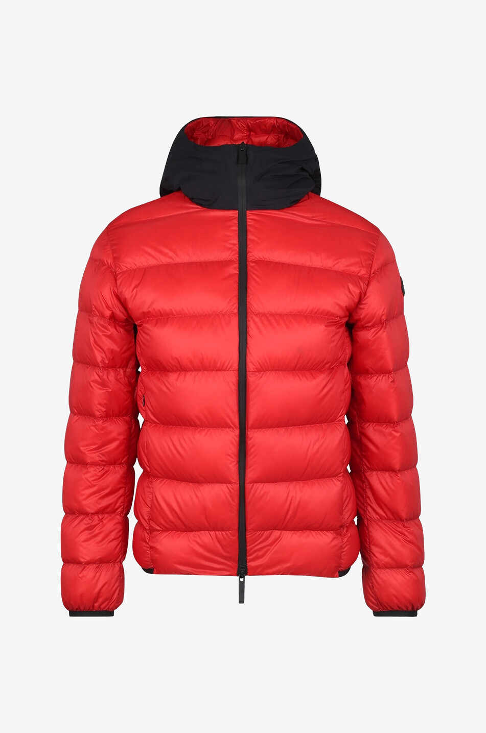 MONCLER Provins lightweight down jacket with logo printed hood Men MEDIUM RED 1