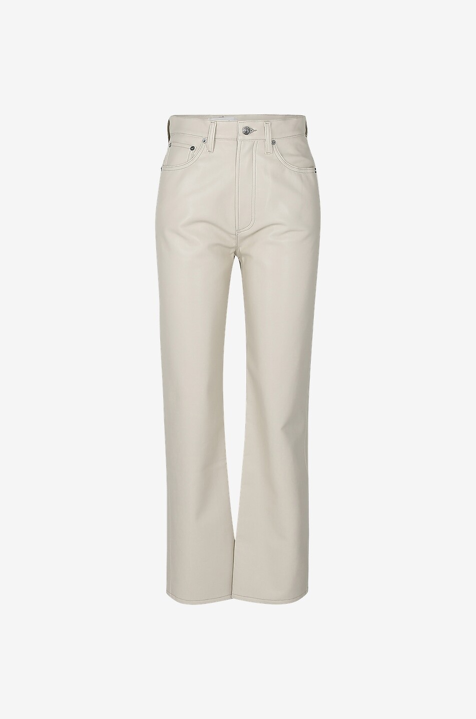 90's Pinch Waist recycled leather trousers