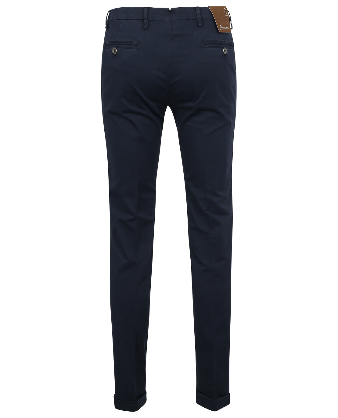 B SETTECENTO Slim fit gabardine chino trousers with turn-ups Men DARK BLUE 2
