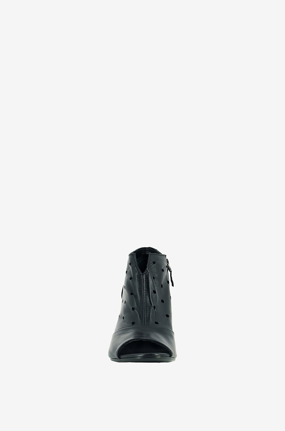 BONGENIE Offene Stiefeletten mit Absatz aus Stretch-Nappaleder Damen BLACK 2