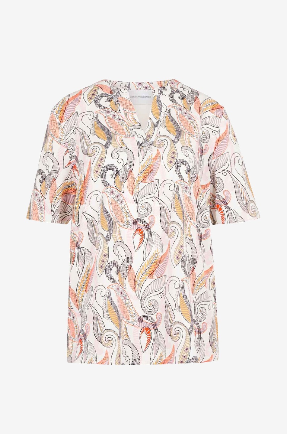 HERZENS Top en soie et jersey imprimé paisley Femme MULTICOLORE 1