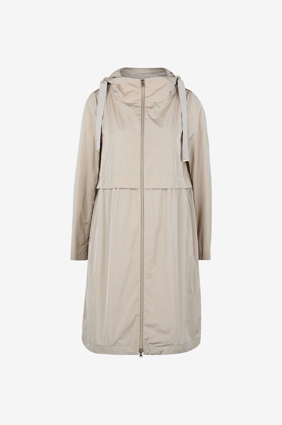 Parka légère longue à capuche amovible