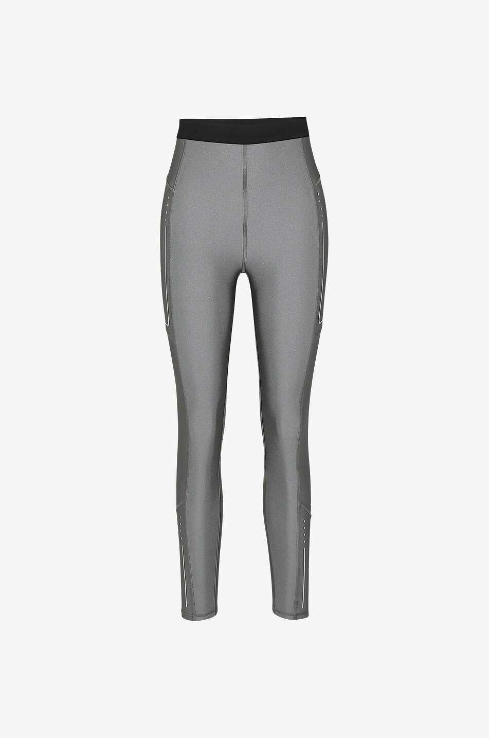 MONCLER Silberne Jersey-Leggings mit lichtreflektierenden Details Damen SILBER 1