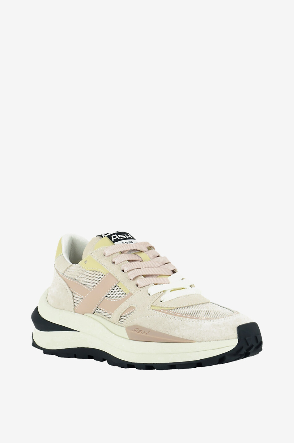 ASH Spider 620 mesh, suede and leather sneakers Women LIGHT PINK 1