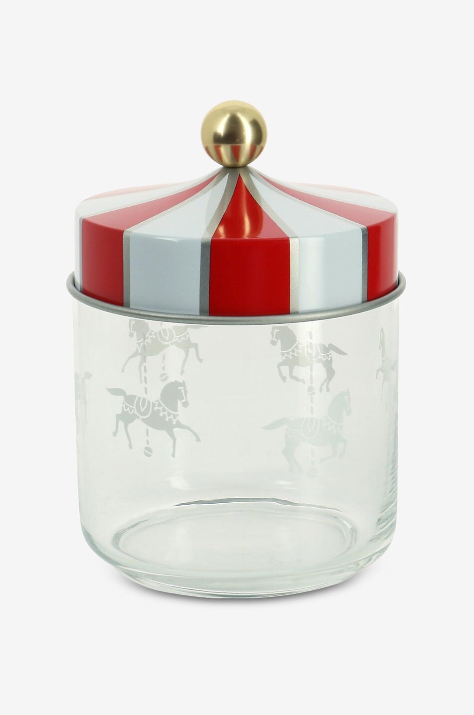 ALESSI Bocal hermétique en verre Circus - H16 cm Maison Incolore 1