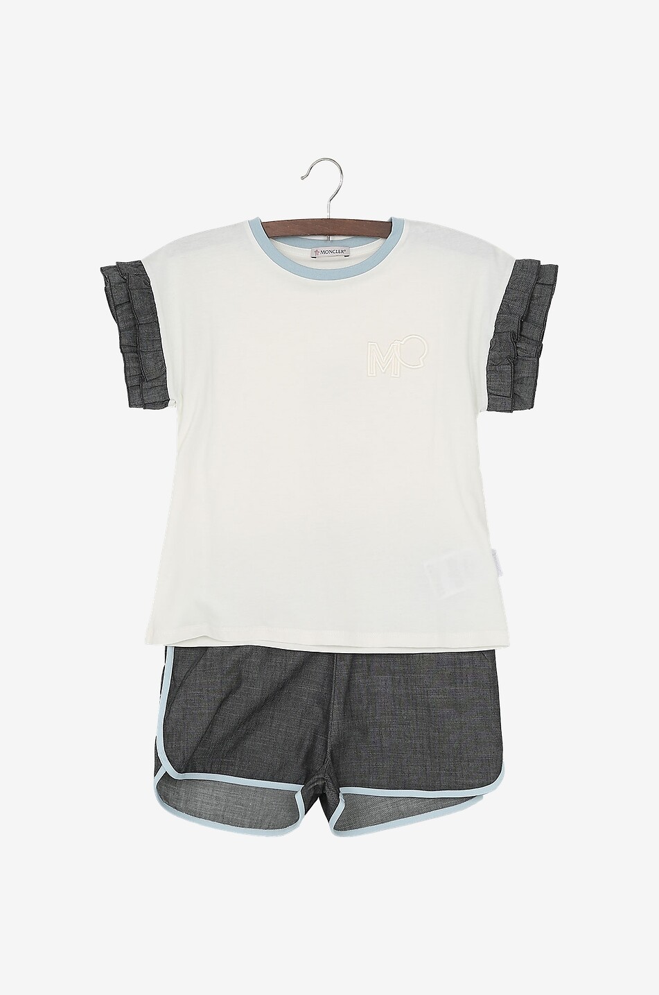 Mädchen-Set aus Denim-Shorts und T-Shirt