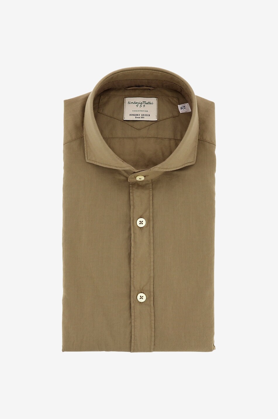 TINTORIA MATTEI Langärmliges Baumwollhemd Herren DUNKELBRAUN 1