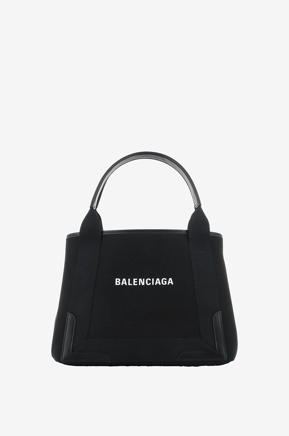 Sac cabas en coton bio et cuir Navy Cabas S BALENCIAGA Bongenie