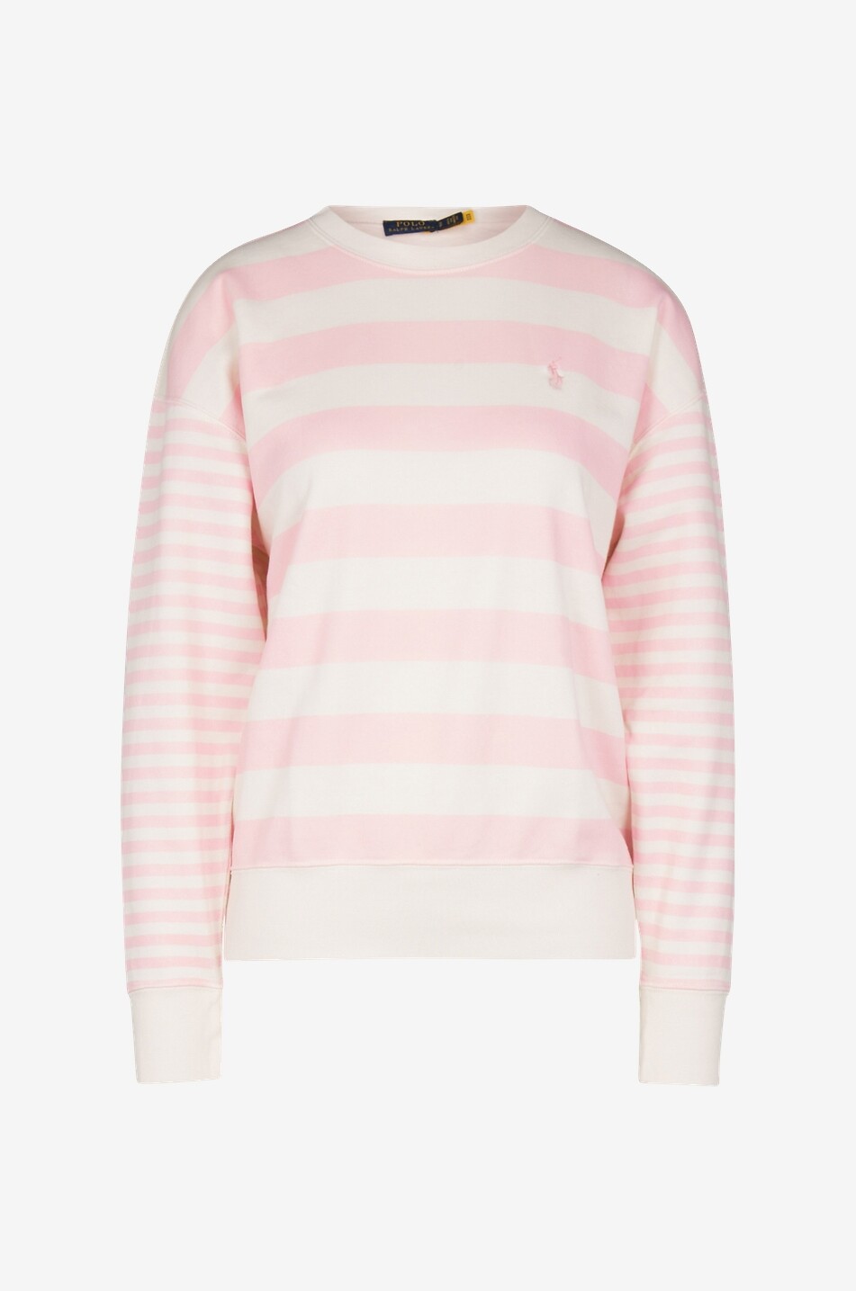 Weites gestreiftes Rundhals-Sweatshirt Pony