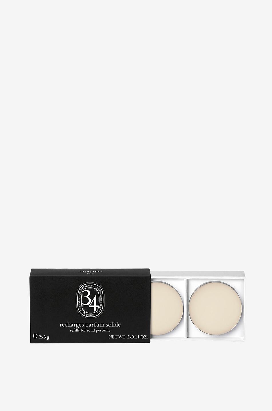 DIPTYQUE Set de deux recharges parfum solide 34 Boulevard Saint Germain Unisexe Incolore 1