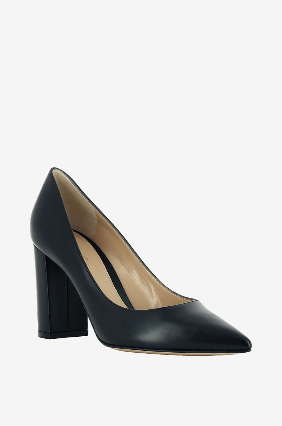 GIANVITO ROSSI Pumps aus Glattleder mit Blockabsatz Piper 85 Damen SCHWARZ 1