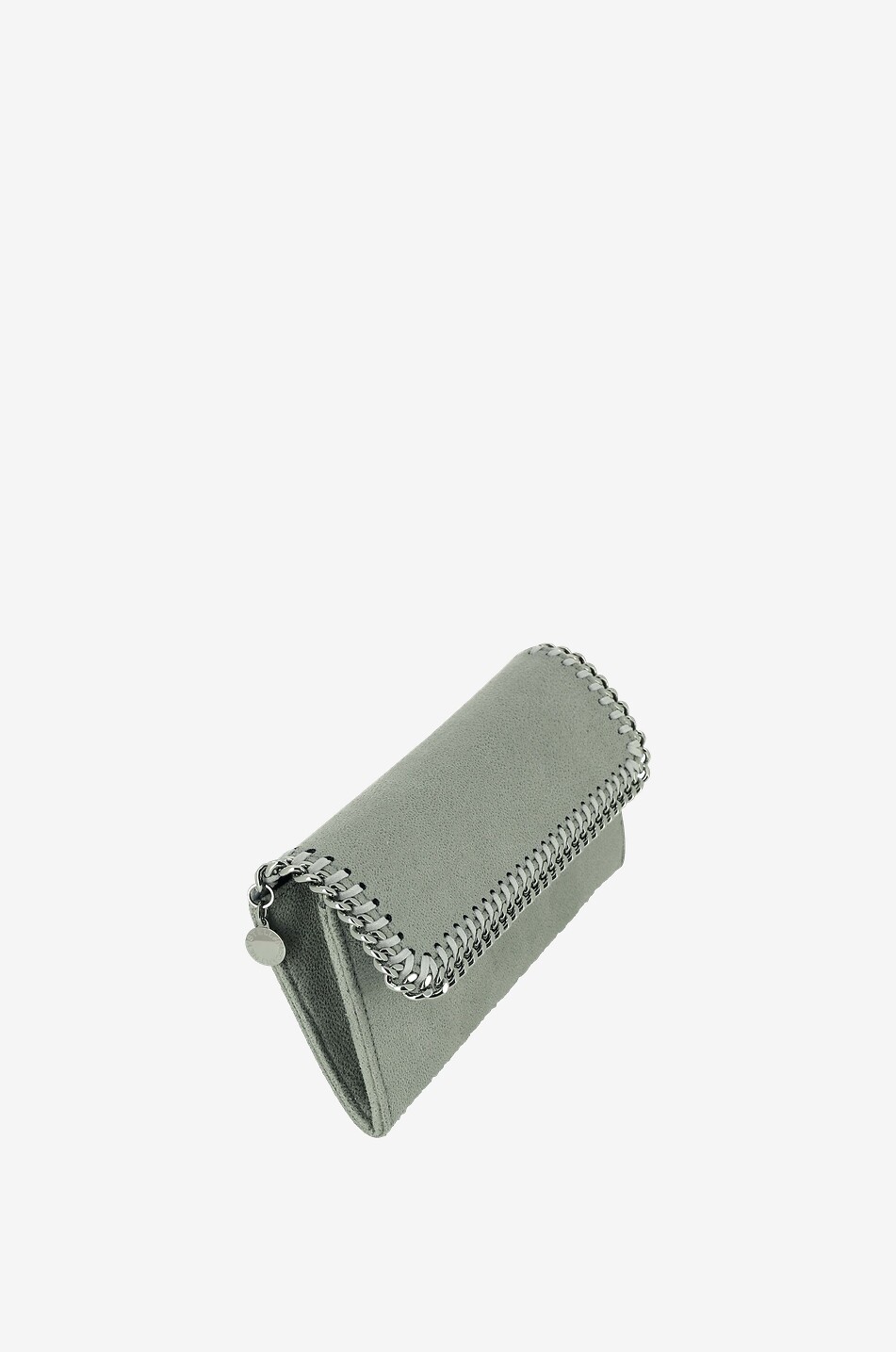 STELLA McCARTNEY Falabella Shaggy Deer faux suede slim wallet Women GREY 3