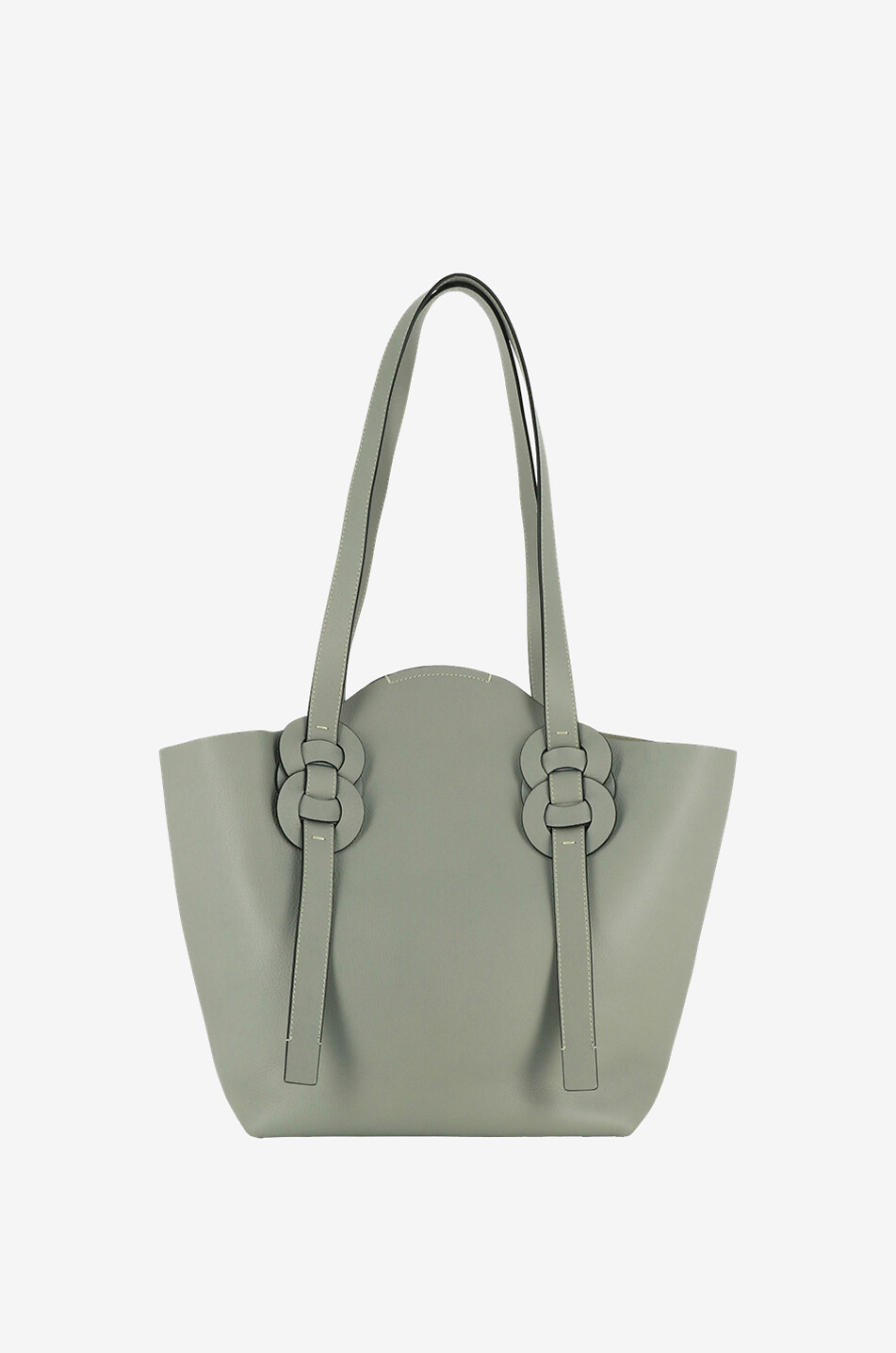 CHLOE Sac cabas en cuir grainé Darryl Medium Day Bag Femme GRIS 3