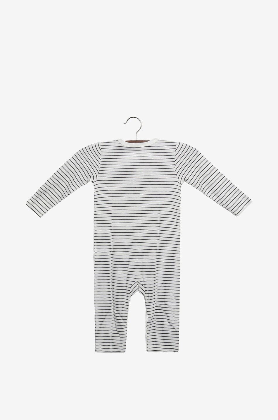 MORI Baby-Pyjama aus gestreiftem Jersey Baby DUNKELGRAU 2