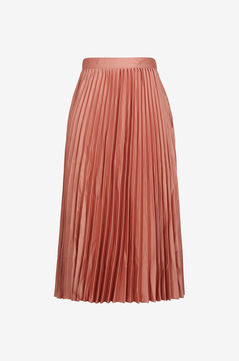 Plissierter Midi-Faltenrock aus Satin
