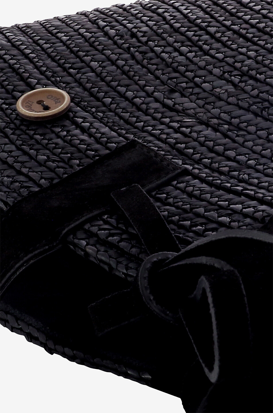 CATARZI 1910 Geflochtene Tragetasche aus Stroh mit Wildlederdetails Women BLACK 5