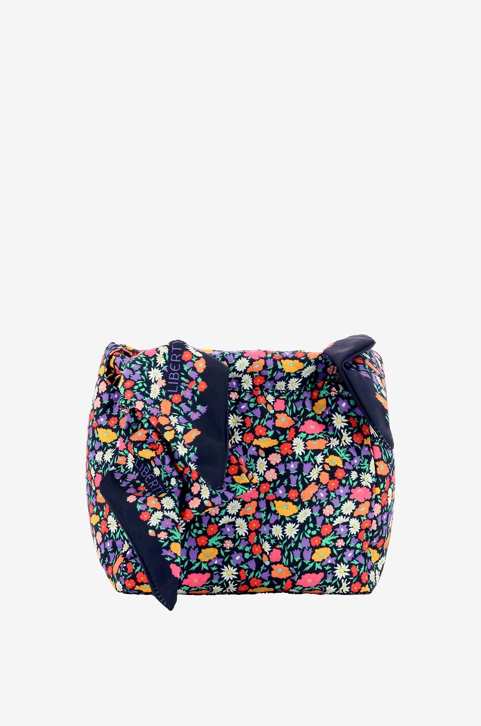 Reverse twill floral cross body bag