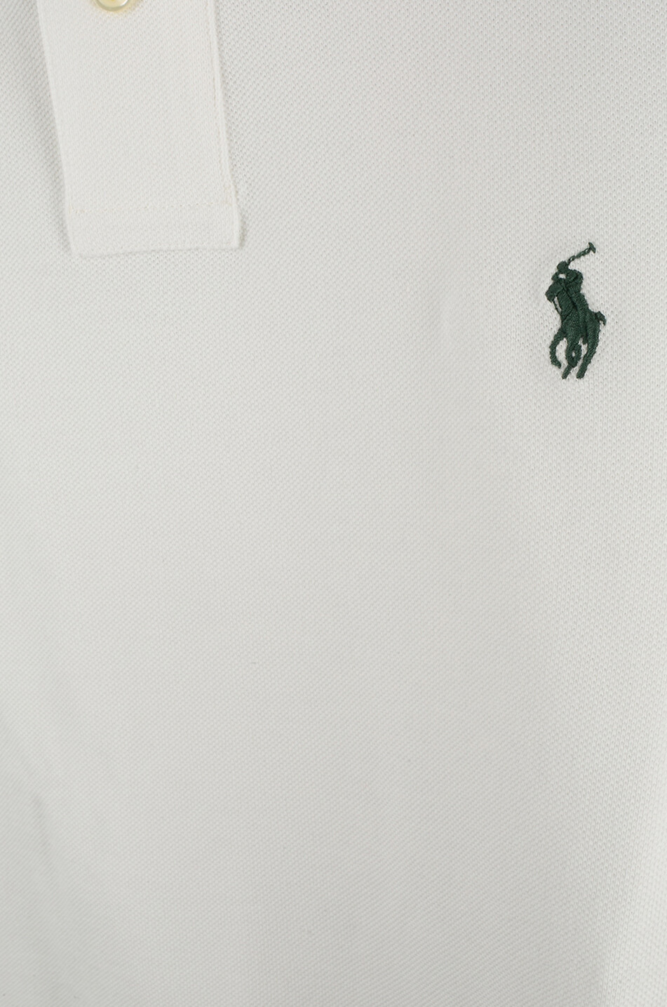 POLO RALPH LAUREN Custom Slim Fit Pony embroidered piqué cotton polo shirt Men EGGSHELL 3