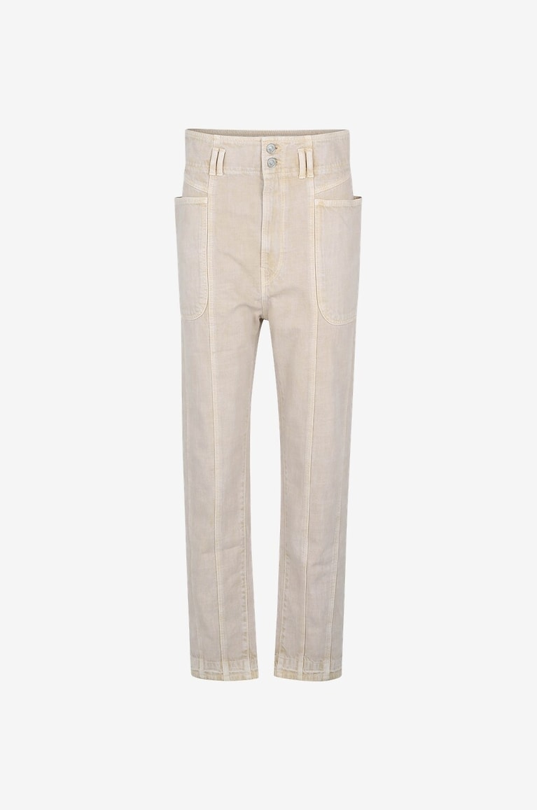 MARANT ETOILE Jeans mit geradem Bein und hoher Taille Tess Damen BEIGE 1