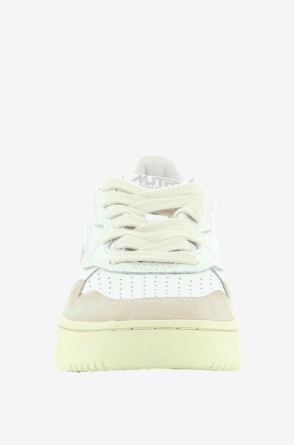 AUTRY Zweifarbige Schnürsneakers aus Leder und Wildleder Medalist Damen WEISS 2
