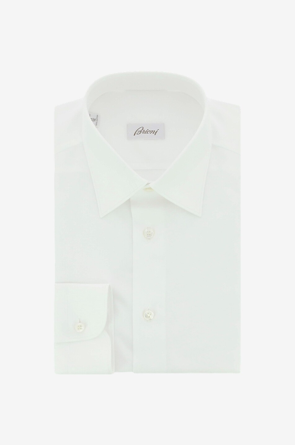 BRIONI Brunico regular fit cotton shirt Men WHITE 1