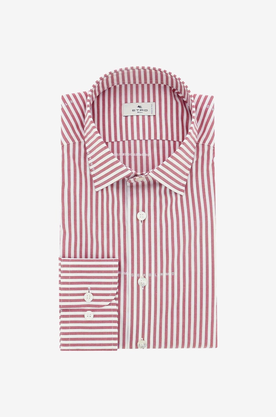 Chemise rayée motif logo jacquard