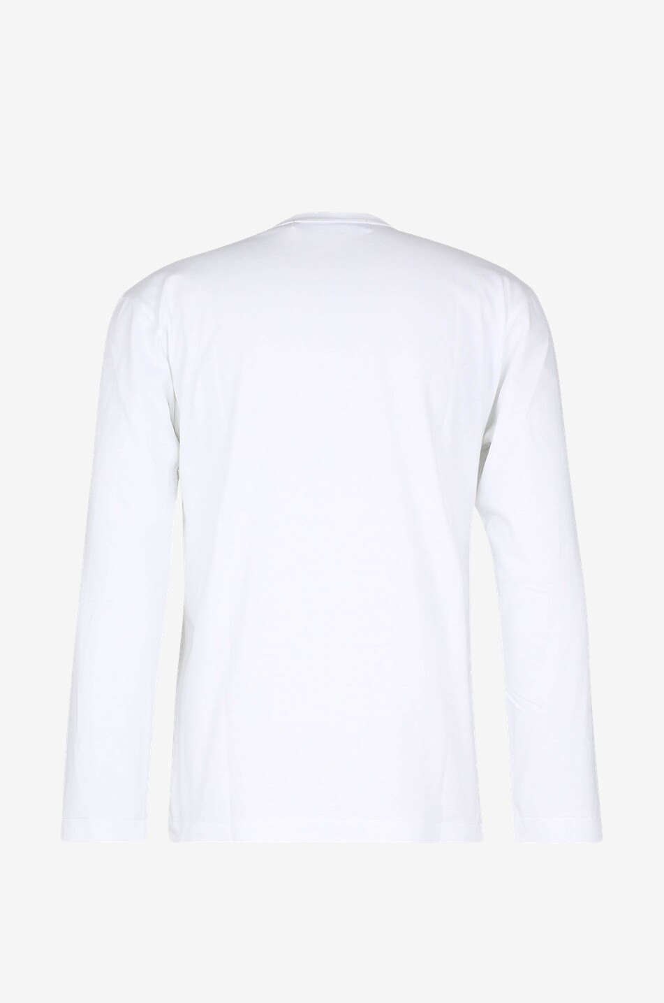 COMME DES GARCONS PLAY Langarm-T-Shirt aus Jersey mit Patch Red Heart Herren WEISS 2
