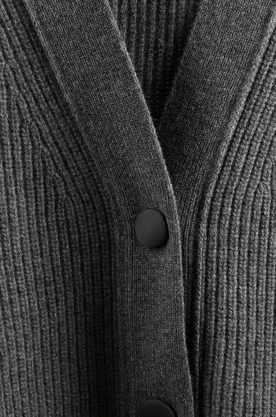 MONCLER Rib knit V-neck cardigan with snap buttons Women GREY 3