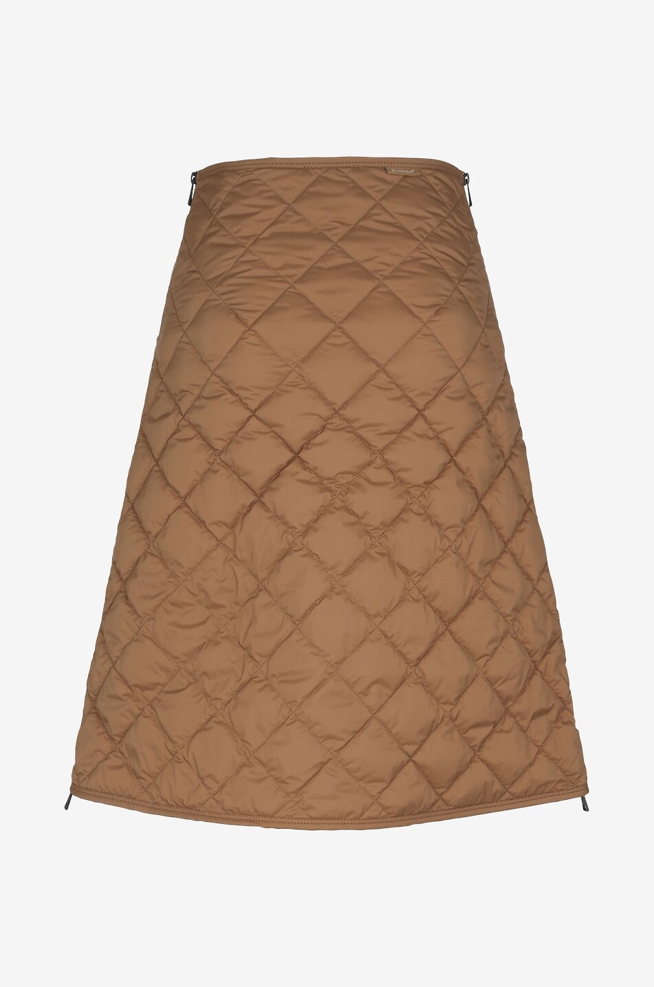 MONCLER Kurzer Rock aus gestepptem Nylon Damen BEIGE 2