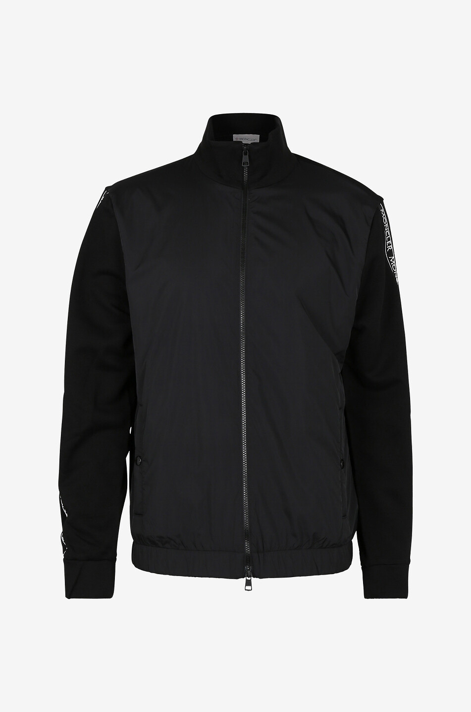 Sweatjacke aus Jersey und Nylon mit Logo-Streifen