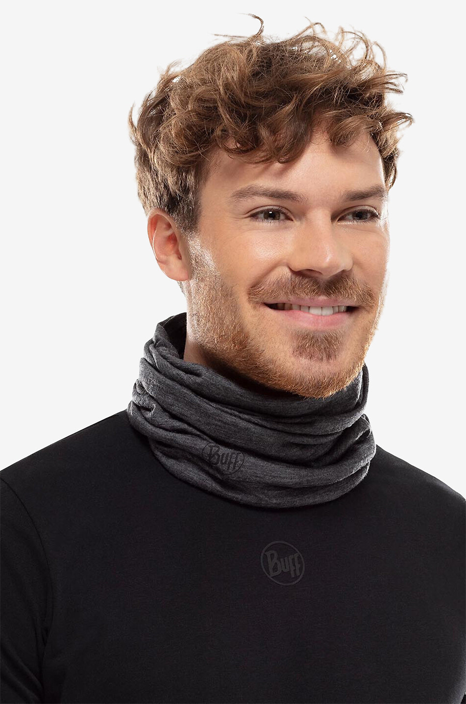 BUFF Tour de cou pour homme en laine Homme GRIS 2