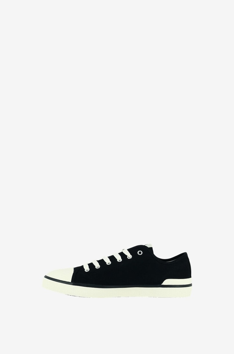 ISABEL MARANT Baskets basses à lacets en toile imprimée logo Binkooh Homme NOIR 3
