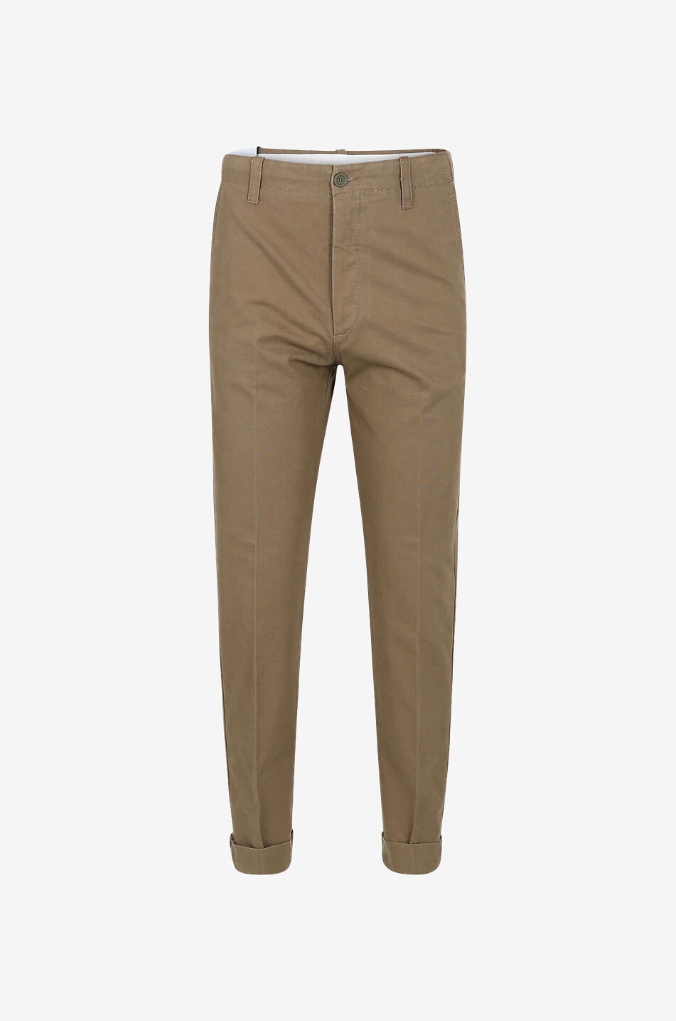 Pantalon chino slim en gabardine de coton