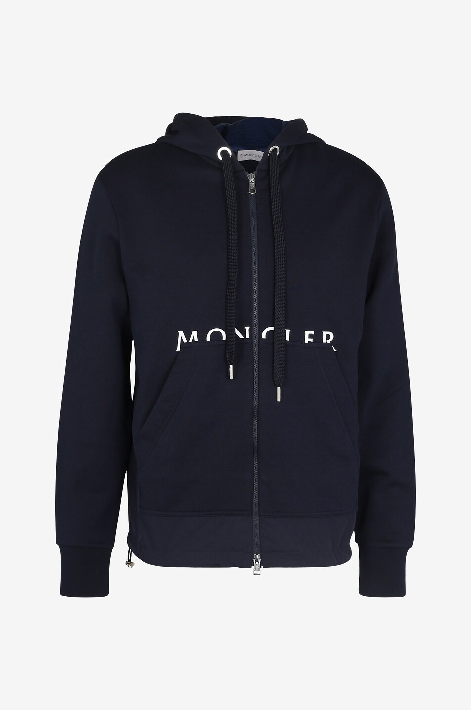 MONCLER Sweat-shirt à capuche ample imprimé logo Homme BLEU FONCE 1