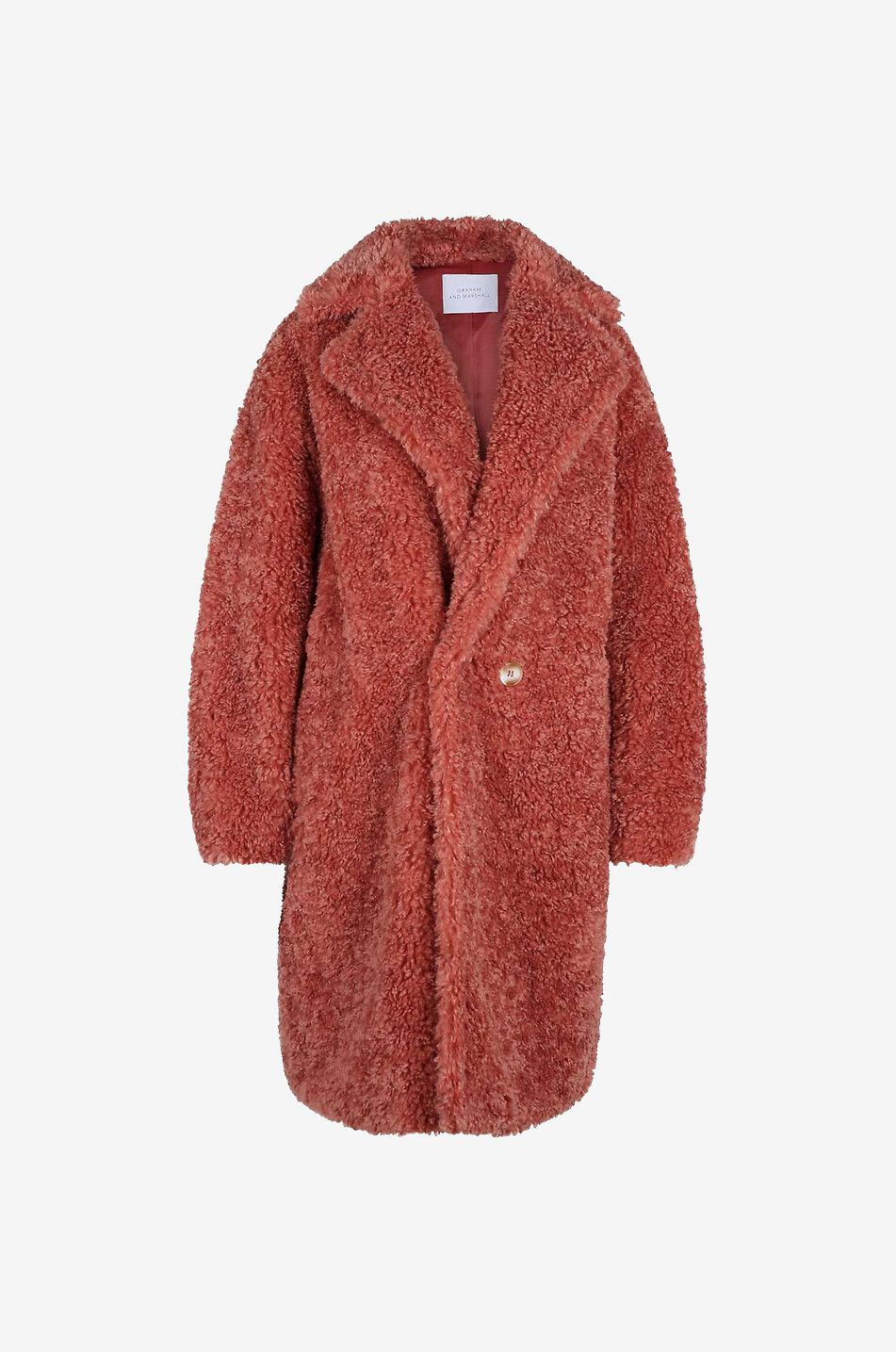 GRAHAM&MARSHALL Long coat in faux fur Women LIGHT PINK 1