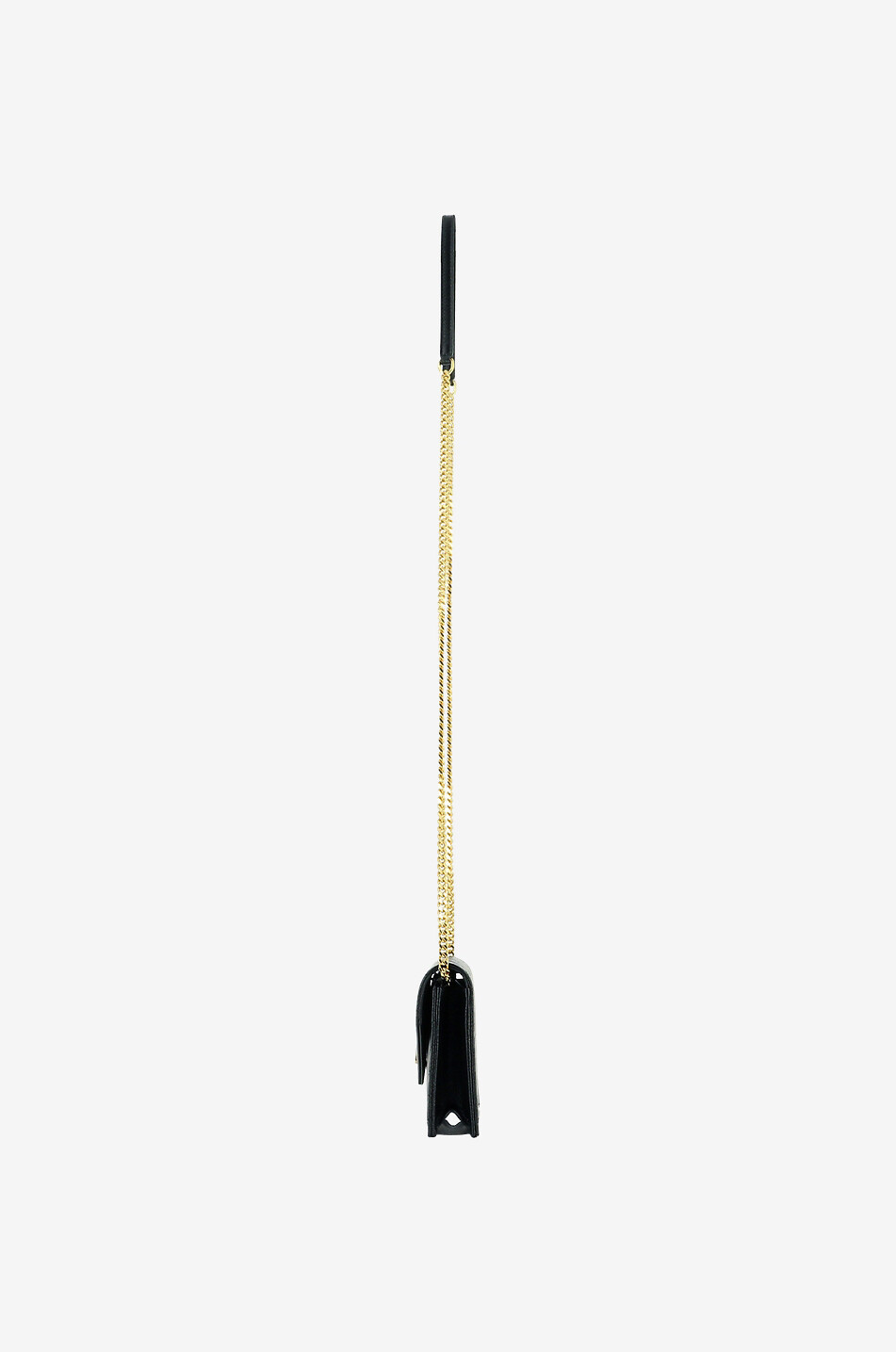 SAINT LAURENT PARIS Envelope Chain Wallet grain de poudre leather shoulder bag Women BLACK 4