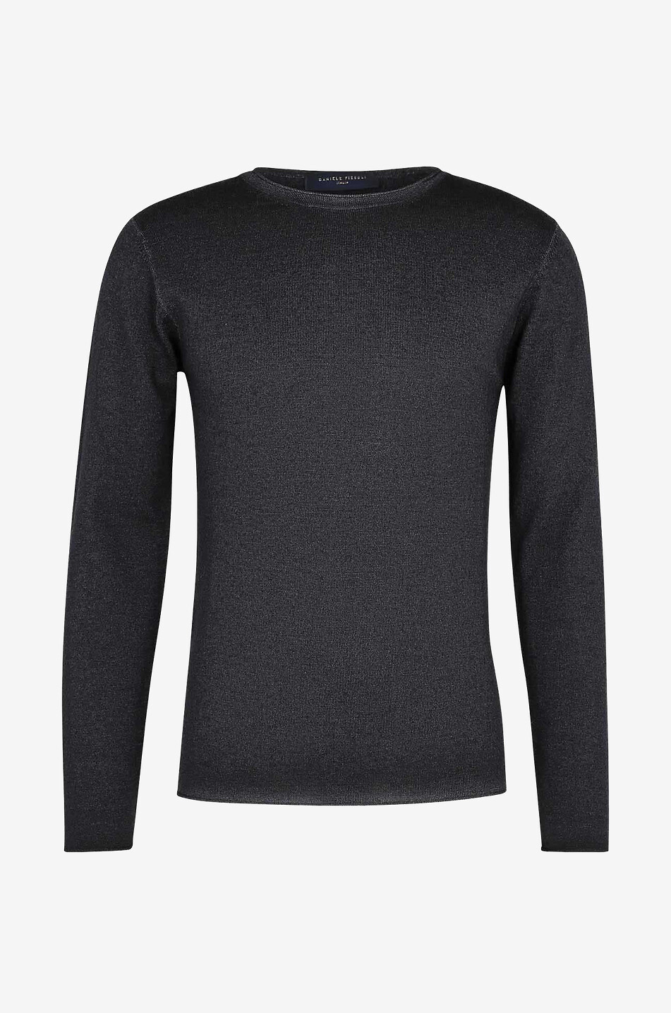 DANIELE FIESOLI Wool round neck jumper Men BLACK 1